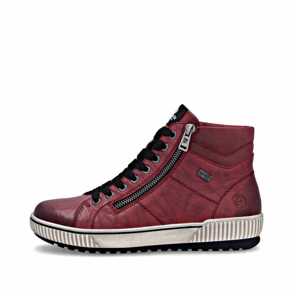 NEW REMONTE women's d0772 maditta sneakers in mohn/rot